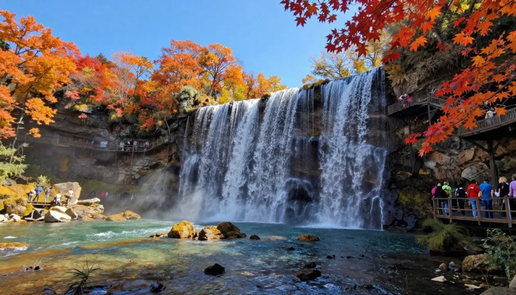 Greeter Falls Tennessee in autumn with colorful foliage Greeter Falls Tennessee in autumn with colorful foliage