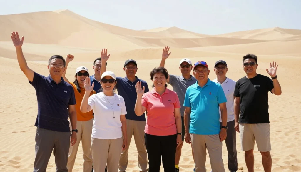 Happy visitors enjoying Sand Mountain Recreation Area experience Happy visitors enjoying Sand Mountain Recreation Area experience
