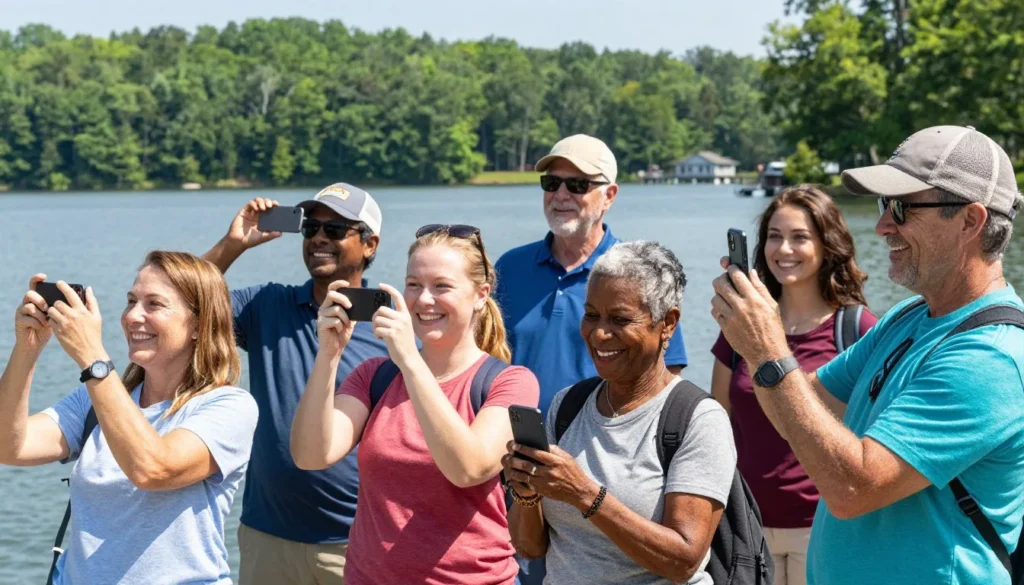 Happy visitors enjoying their experience at Duck Island Tennessee Happy visitors enjoying their experience at Duck Island Tennessee