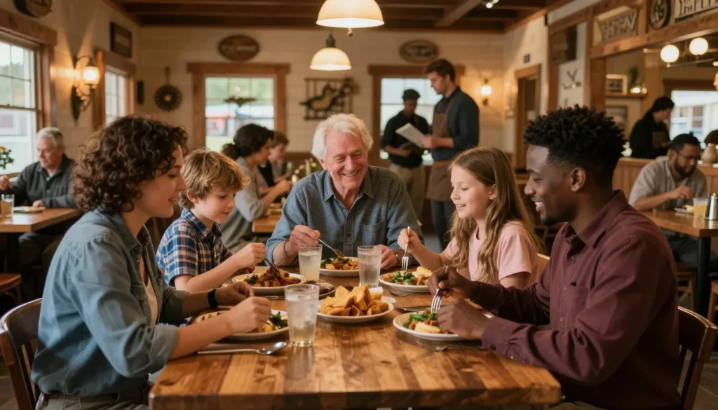 Highland Rim Tennessee family dining at local restaurant Highland Rim Tennessee family dining at local restaurant