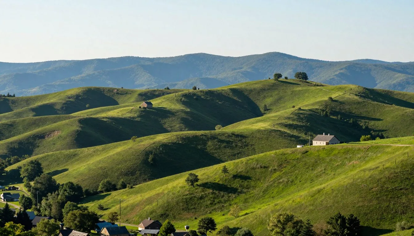 Highland Rim Tennessee scenic landscape with rolling hills