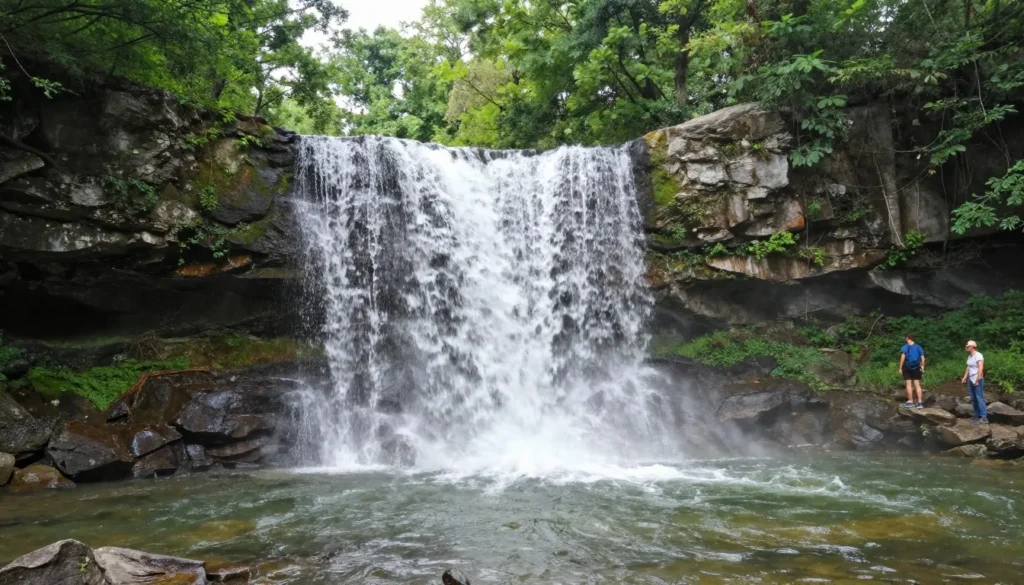 Highland Rim Tennessee waterfall in state park Highland Rim Tennessee waterfall in state park