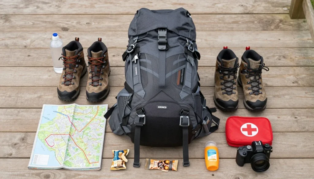Hiking backpack and gear for Greeter Falls Tennessee Hiking backpack and gear for Greeter Falls Tennessee