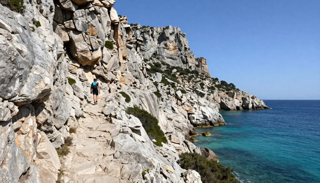 Hiking trail in Cap de Creus Natural Park with coastal views
