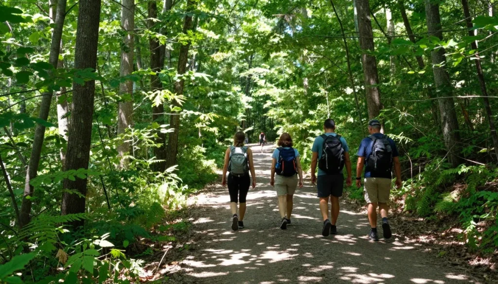 Hiking trails at Cove Lake State Park Tennessee Hiking trails at Cove Lake State Park Tennessee