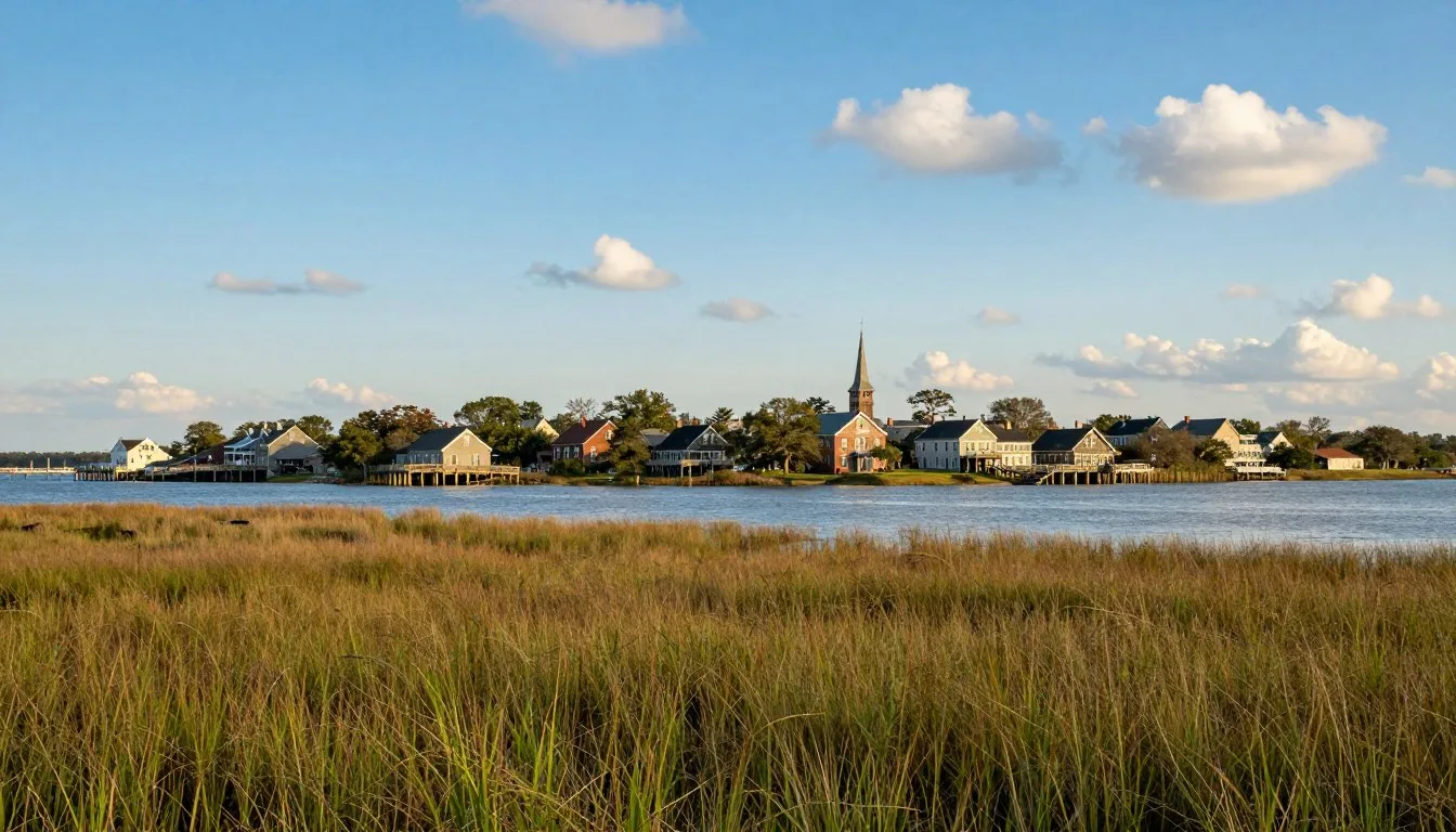 Historic-Brunswick-Town-waterfront-with-scenic-marsh-views-and-coastal-landscape Historic Brunswick Town waterfront with scenic marsh views and coastal landscape
