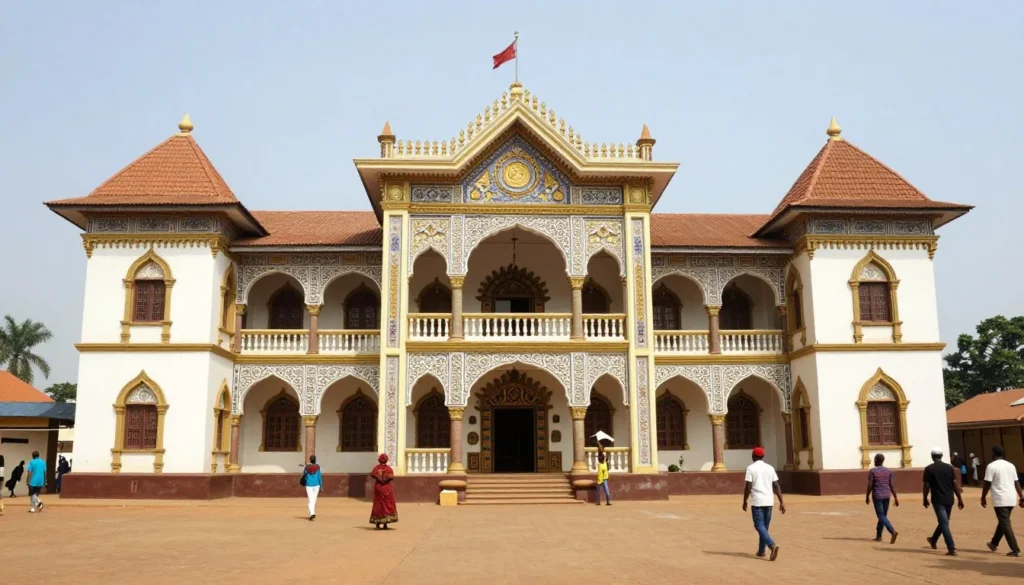 Historic King Toffa Palace with traditional architecture in Porto-Novo