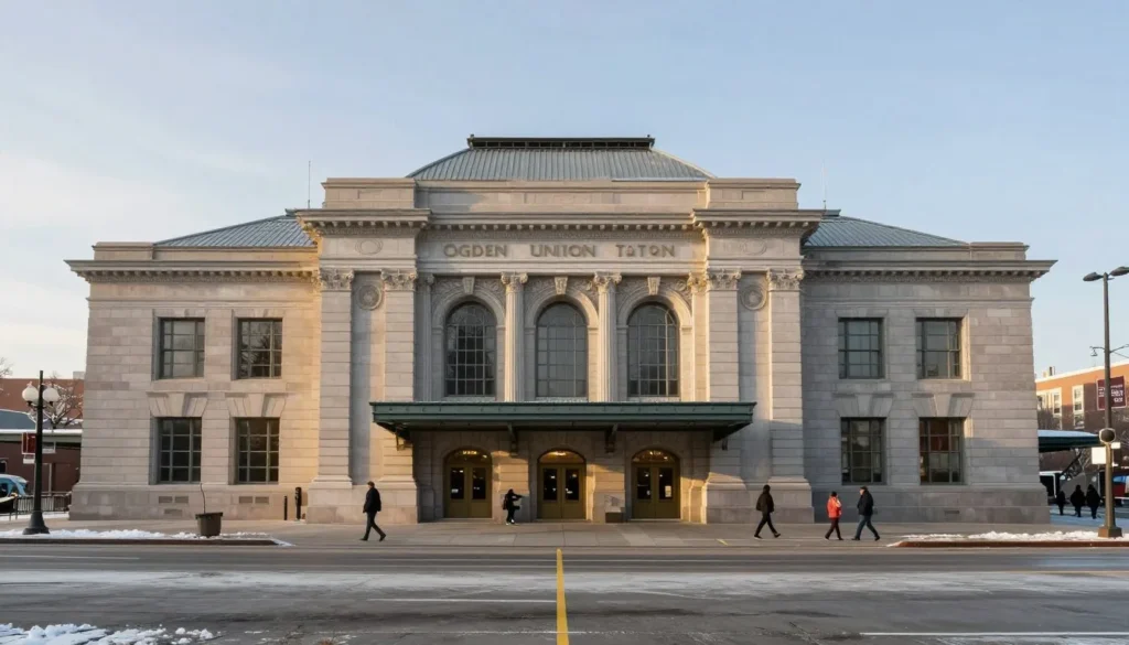Historic Ogden Union Station exterior showcasing classic architecture