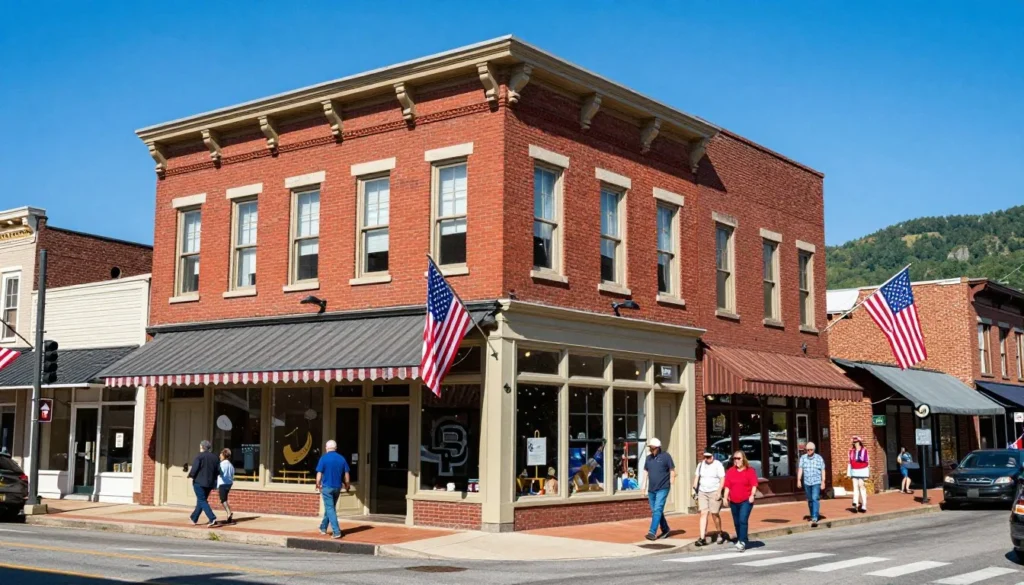 Historic building in Tennessee mountain town near Greeter Falls Historic building in Tennessee mountain town near Greeter Falls