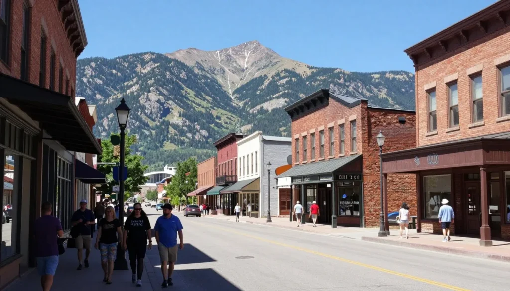 Historic downtown Steamboat Springs with Western architecture and mountain backdrop Historic downtown Steamboat Springs with Western architecture and mountain backdrop