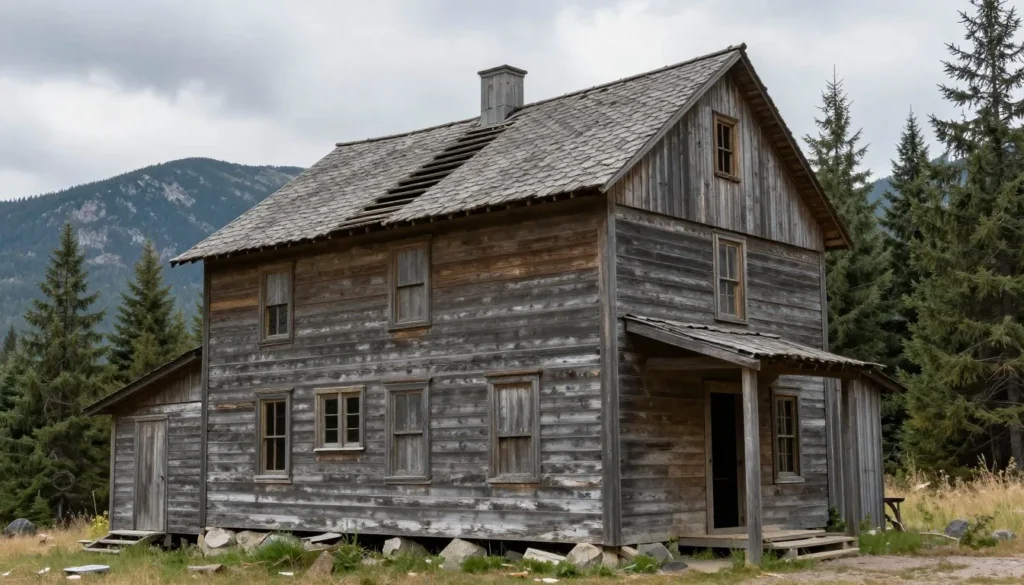 Historic mining building near Uncompahgre National Forest Historic mining building near Uncompahgre National Forest