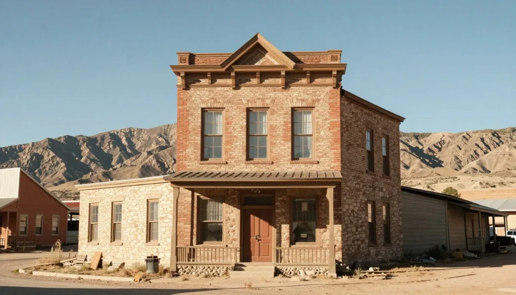 Historic pioneer-era building in small Utah town