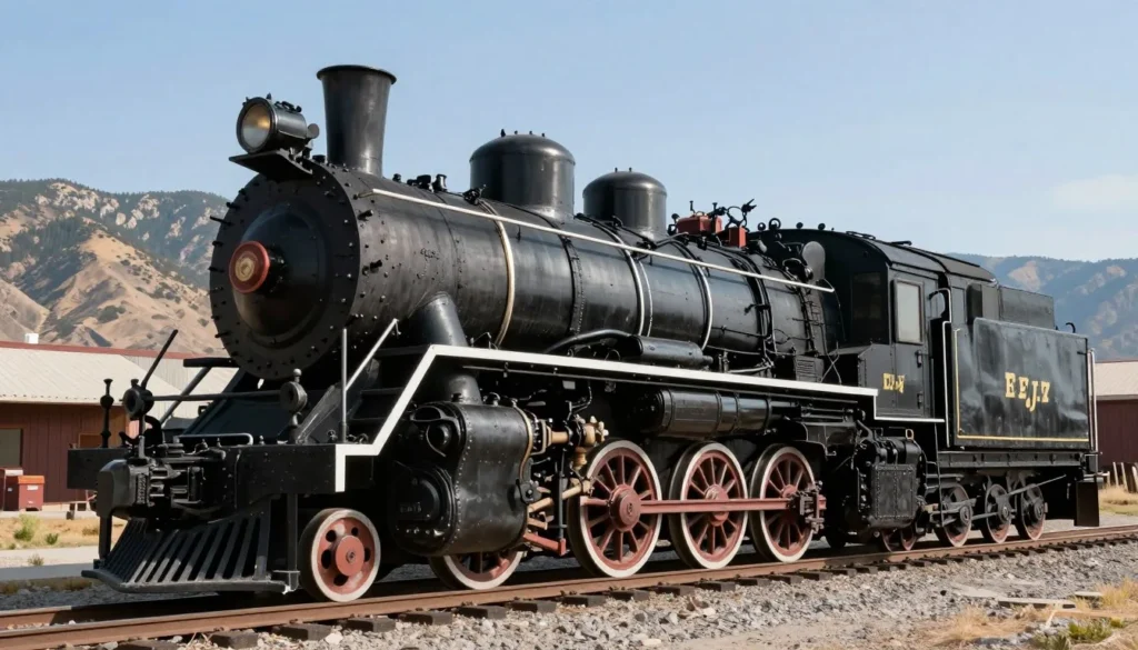 Historic steam locomotive at Nevada Northern Railway Museum