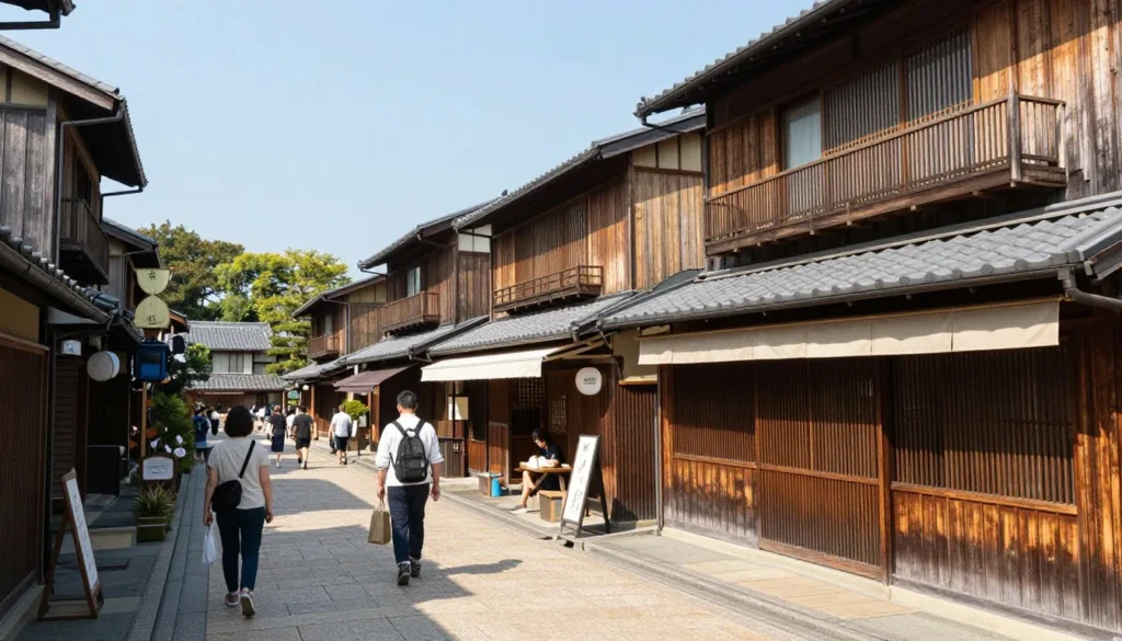 Historic traditional Japanese street in a nearby destination