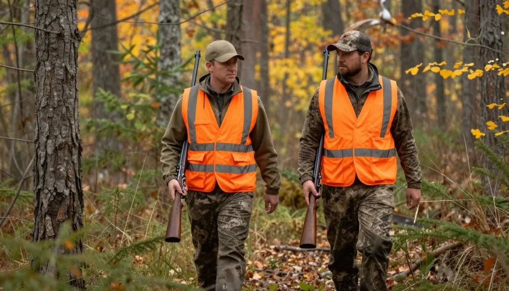 Hunters in Chuck Swan Wildlife Management Area during hunting season Hunters in Chuck Swan Wildlife Management Area during hunting season