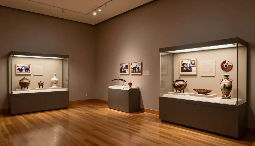 Interior of Northeastern Nevada Museum with Western heritage exhibits Interior of Northeastern Nevada Museum with Western heritage exhibits