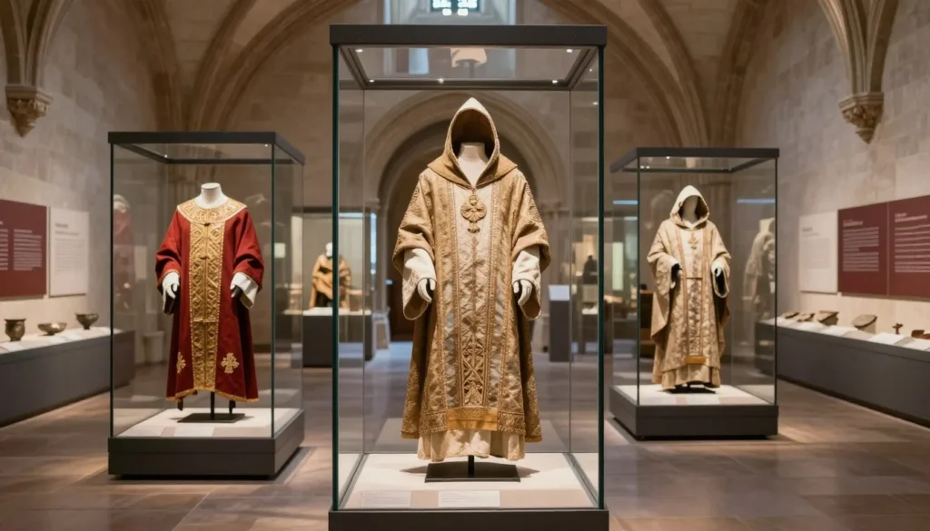 Interior of Waterford Medieval Museum displaying ancient artifacts and historical exhibits with modern lighting
