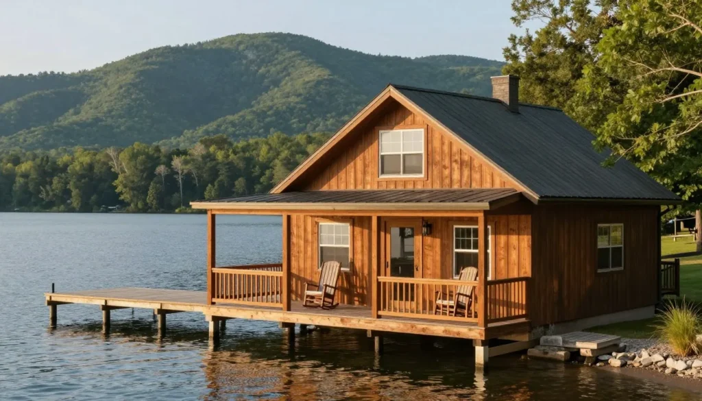 Lakefront cabin on South Holston Reservoir with dock and mountain views Lakefront cabin on South Holston Reservoir with dock and mountain views