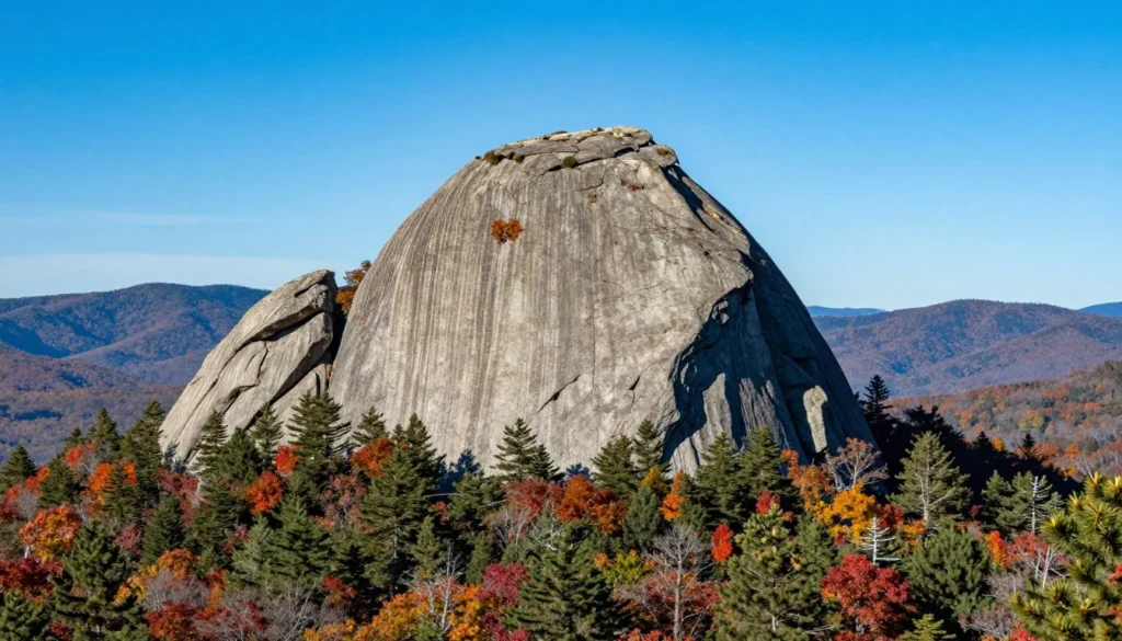Looking Glass Rock landmark near Brevard North Carolina Looking Glass Rock landmark near Brevard North Carolina