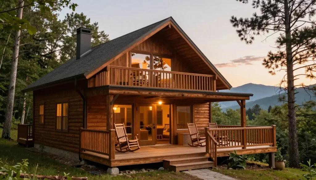 Luxury mountain cabin with wraparound deck and Smoky Mountain views Luxury mountain cabin with wraparound deck and Smoky Mountain views
