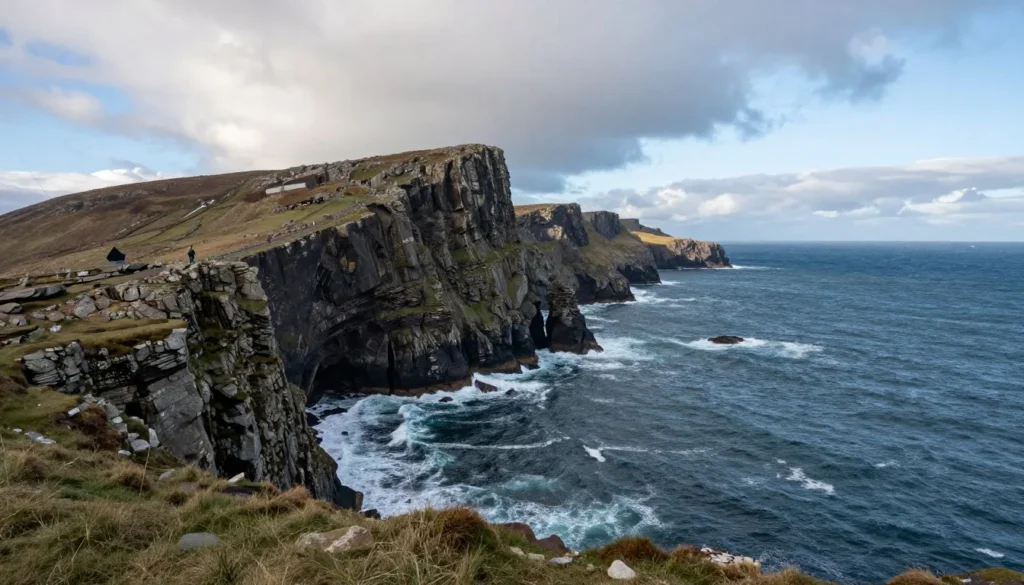 Malin Head dramatic coastal cliffs at Ireland's most northerly point on Inishowen Peninsula