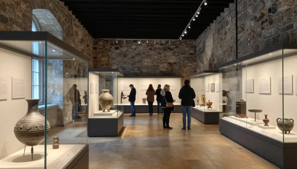 Medieval Mile Museum interior exhibition with historic artifacts and displays