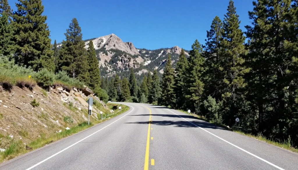 Mirror Lake Highway scenic mountain road in Utah