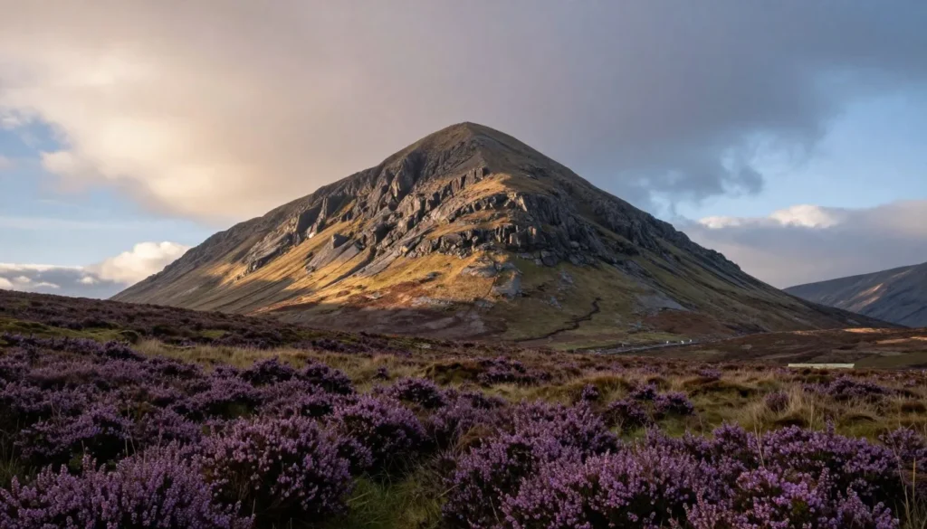 Mount Errigal distinctive cone-shaped peak in County Donegal