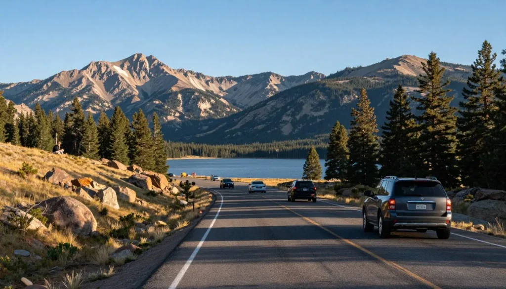 Mountain highway leading to Trinidad Lake Colorado Mountain highway leading to Trinidad Lake Colorado