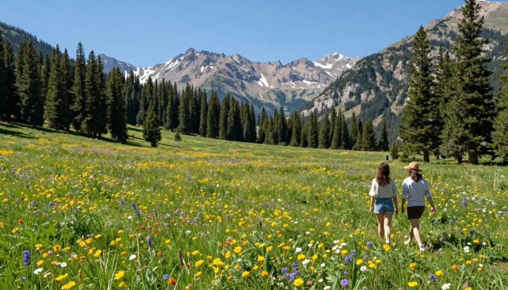 Mountain meadow with wildflowers in Pine Valley area Mountain meadow with wildflowers in Pine Valley area