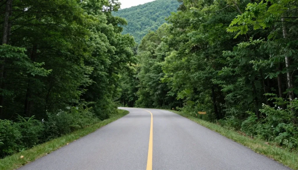 Mountain road through Great Smoky Mountains Tennessee Mountain road through Great Smoky Mountains Tennessee