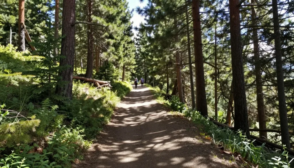 Mountain wilderness trail showing proper hiking conditions