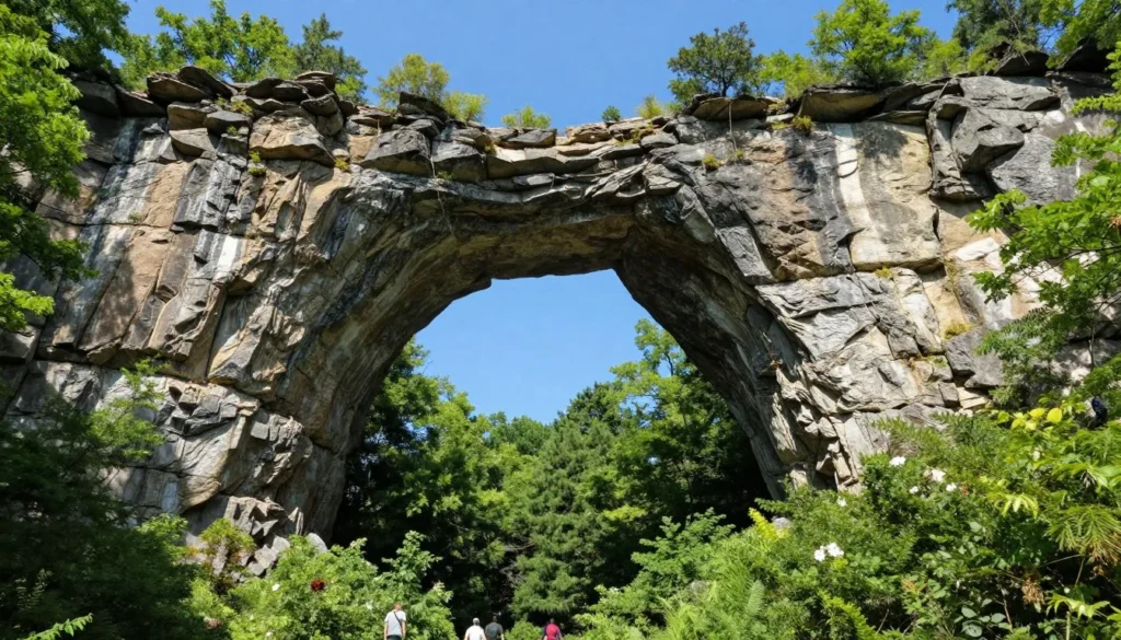 Natural bridge rock formation in Daniel Boone National Forest near Cumberland Gap Natural bridge rock formation in Daniel Boone National Forest near Cumberland Gap