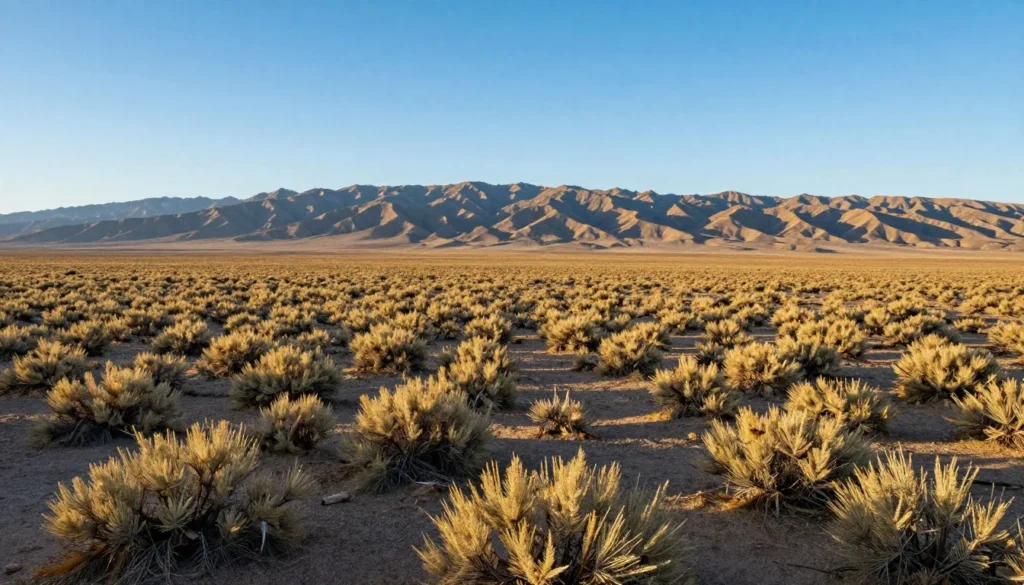 Nevada desert landscape with distant mountains Nevada desert landscape with distant mountains