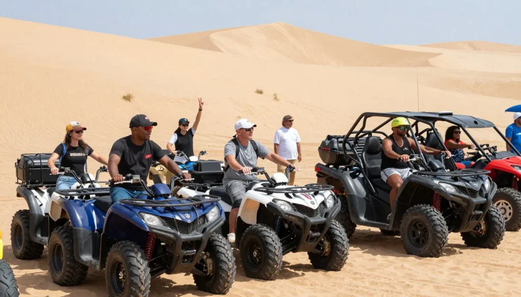 Off-road vehicle gathering at Sand Mountain Nevada event Off-road vehicle gathering at Sand Mountain Nevada event