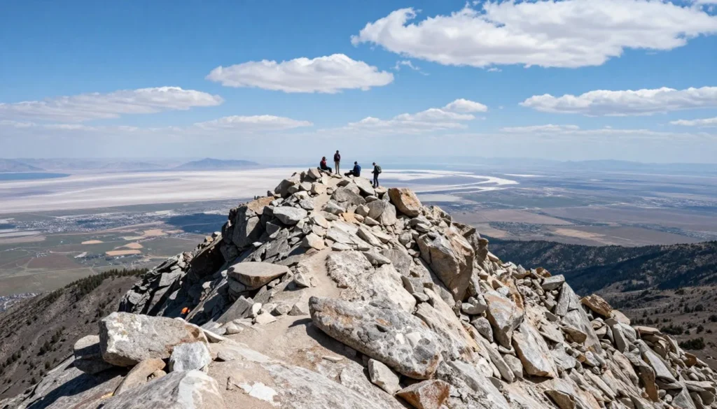 Oquirrh Mountains rugged peak summit view