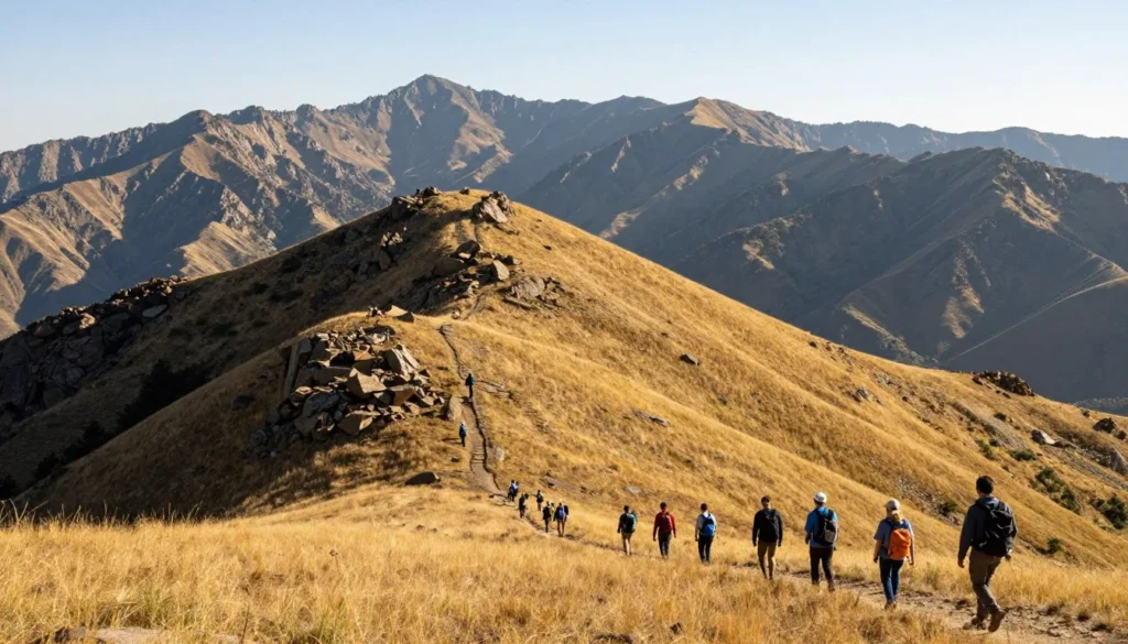 Oquirrh Mountains scenic viewpoint with mountain ridge