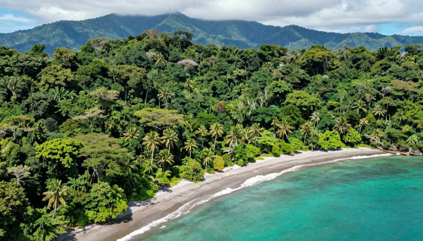 Osa Peninsula Costa Rica travel guide showing lush rainforest canopy meeting pristine coastline