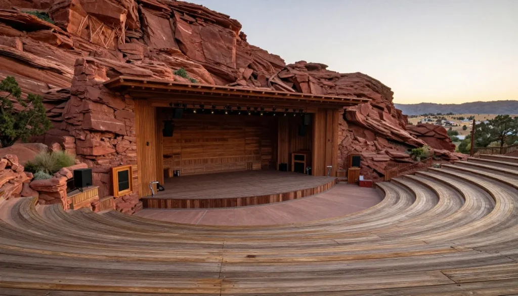 Outdoor amphitheater stage at Spring Mountain Ranch State Park Nevada