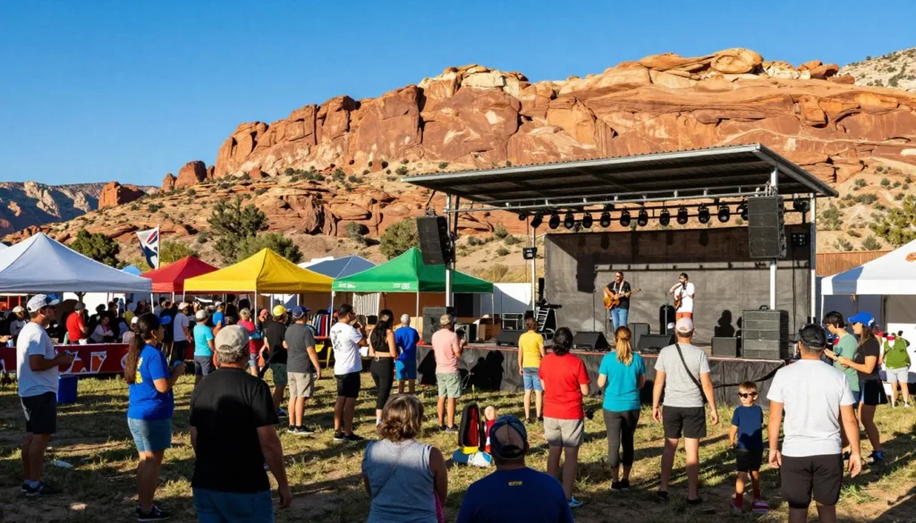Outdoor festival celebration in Southern Utah