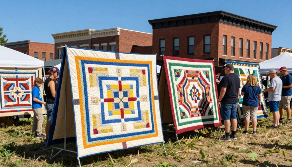 Panguitch Quilt Walk Festival celebration with handmade quilts