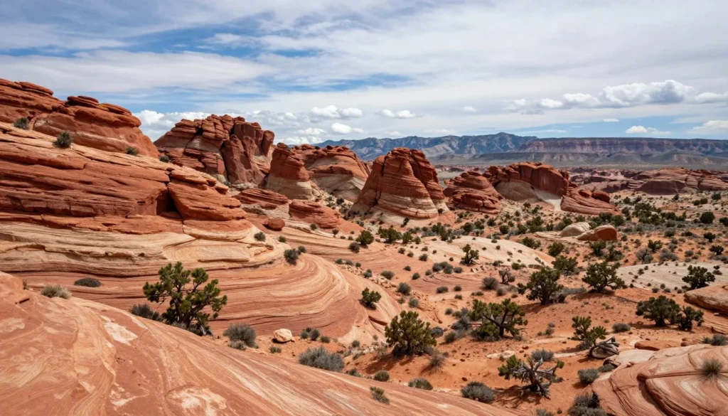 Panoramic view of Southern Utah red rock landscape