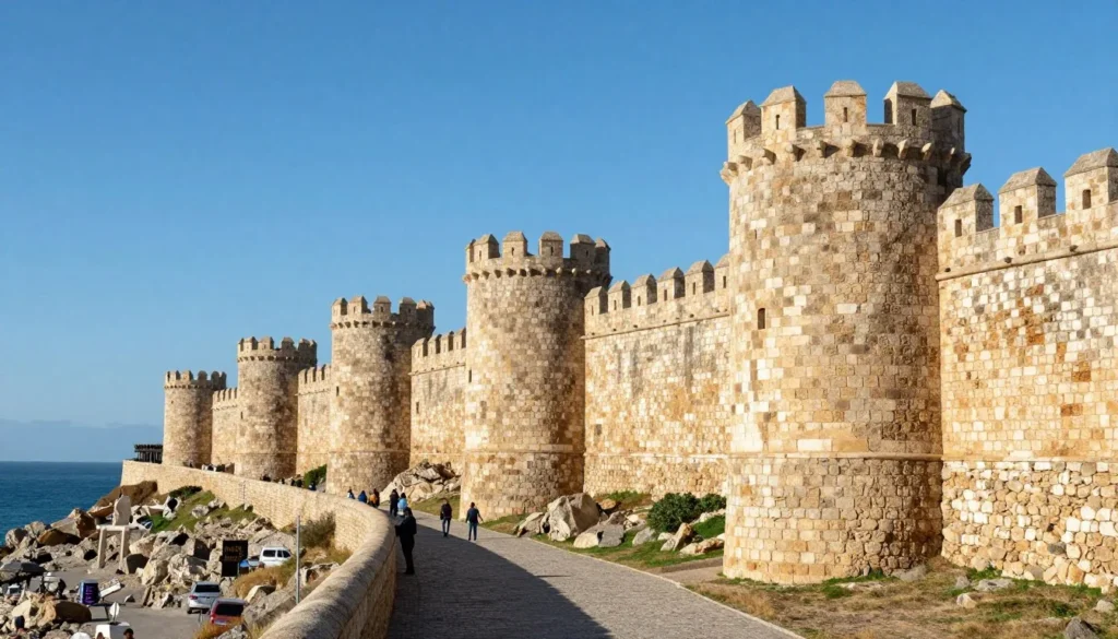 Peniscola old town walls medieval fortifications