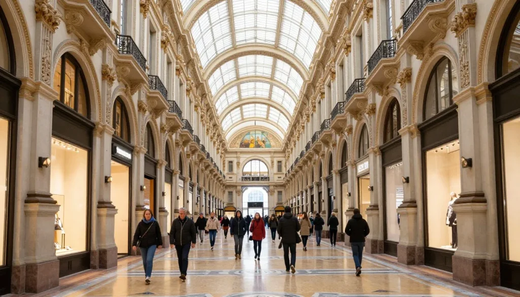 People walking through the historic Gostiny Dvor shopping arcade in Saint Petersburg with its classical architecture and shopping stalls People walking through the historic Gostiny Dvor shopping arcade in Saint Petersburg with its classical architecture and shopping stalls
