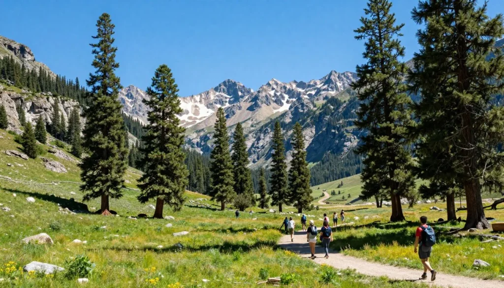 Pine Valley mountain landscape with winding road through pine forests in Utah Pine Valley mountain landscape with winding road through pine forests in Utah