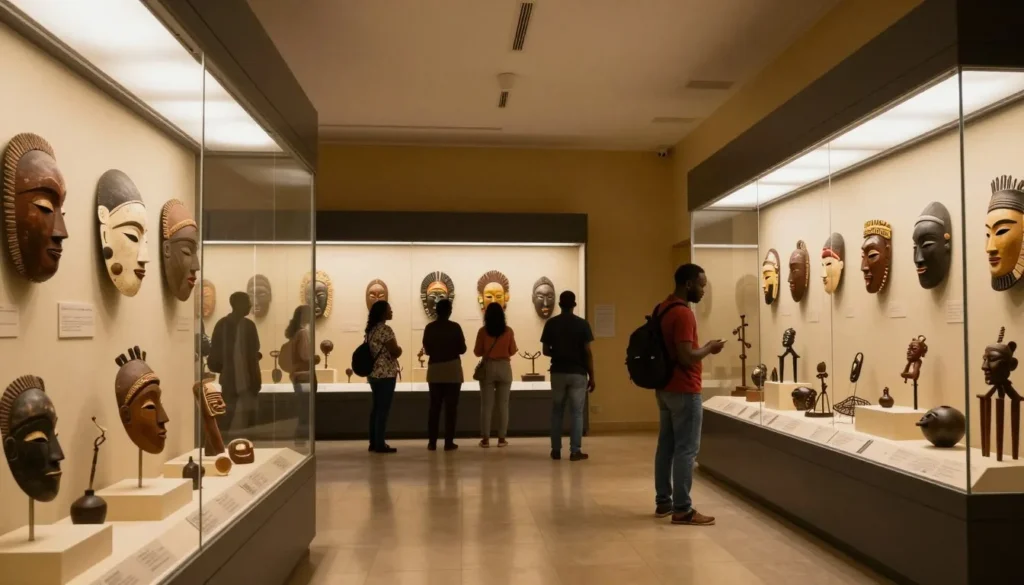 Porto-Novo ethnographic museum displaying traditional Benin artifacts and masks