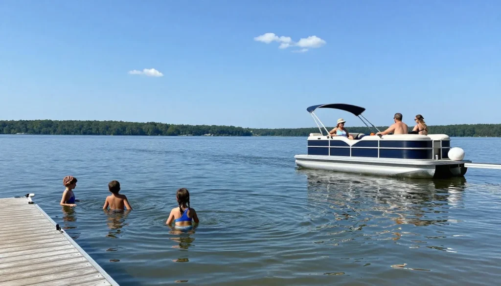 Recreational activities on Tennessee River at Island Cove Recreational activities on Tennessee River at Island Cove