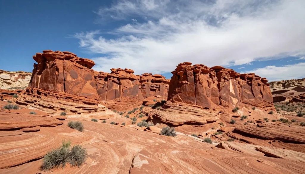 Red rock formations near Otter Creek State Park