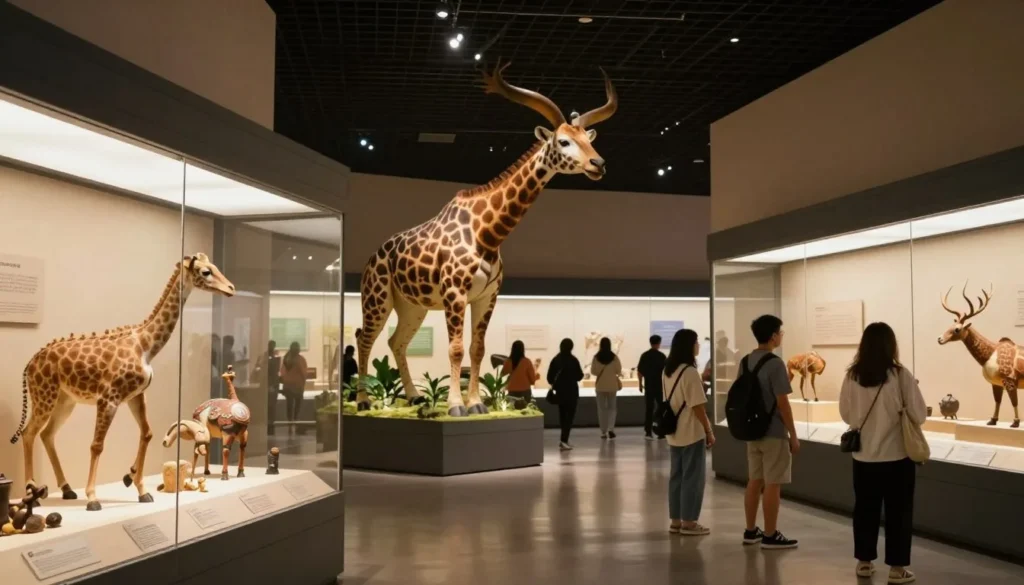 Regional museum interior displaying Ranthambore wildlife and cultural heritage exhibits