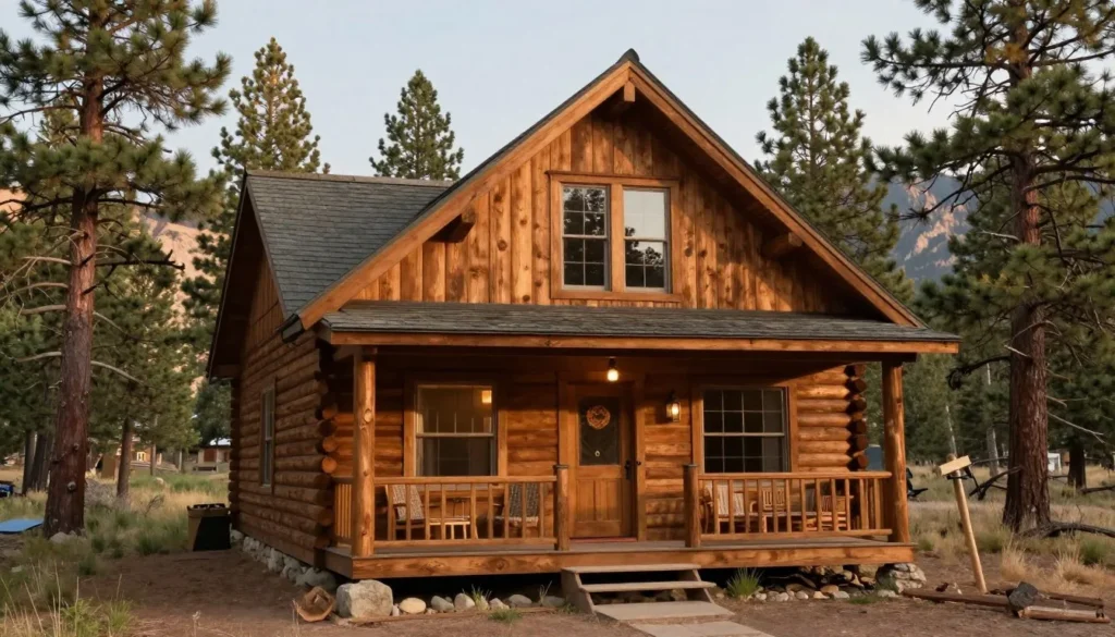 Rustic cabin accommodation in Nevada mountains